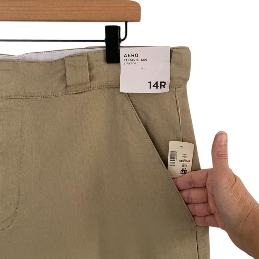 Aeropostale Tan Stretch Chino 13.5” High Rise Straight Leg Pants - Picture 5 of 6